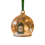 Personalised Gin and Tonic Glass Dome Christmas Bauble