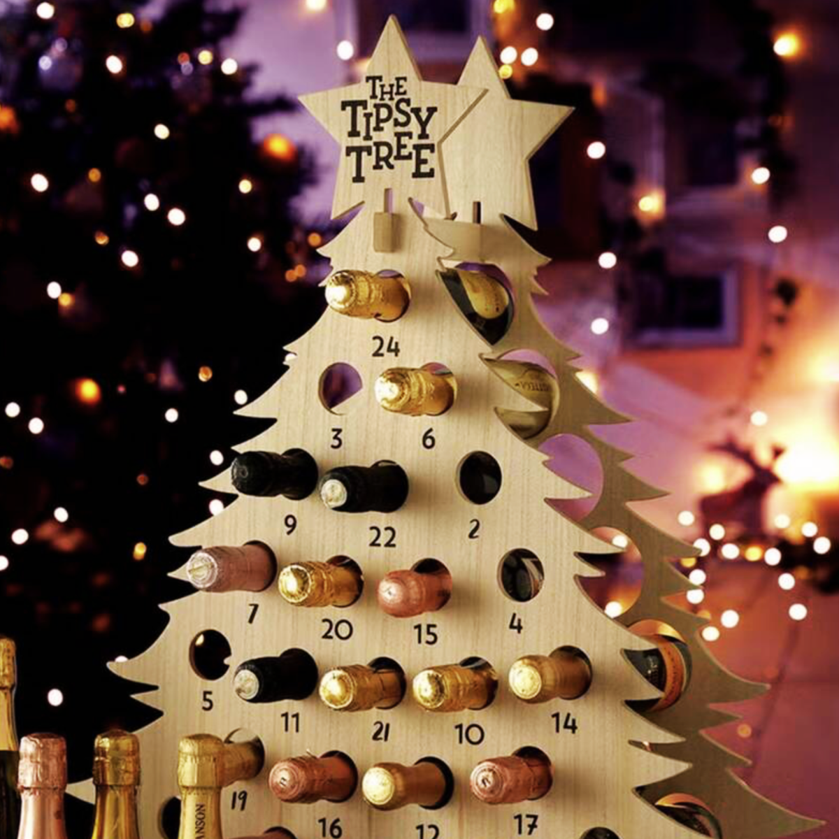 Refillable Wooden Christmas Advent Calendar Tree