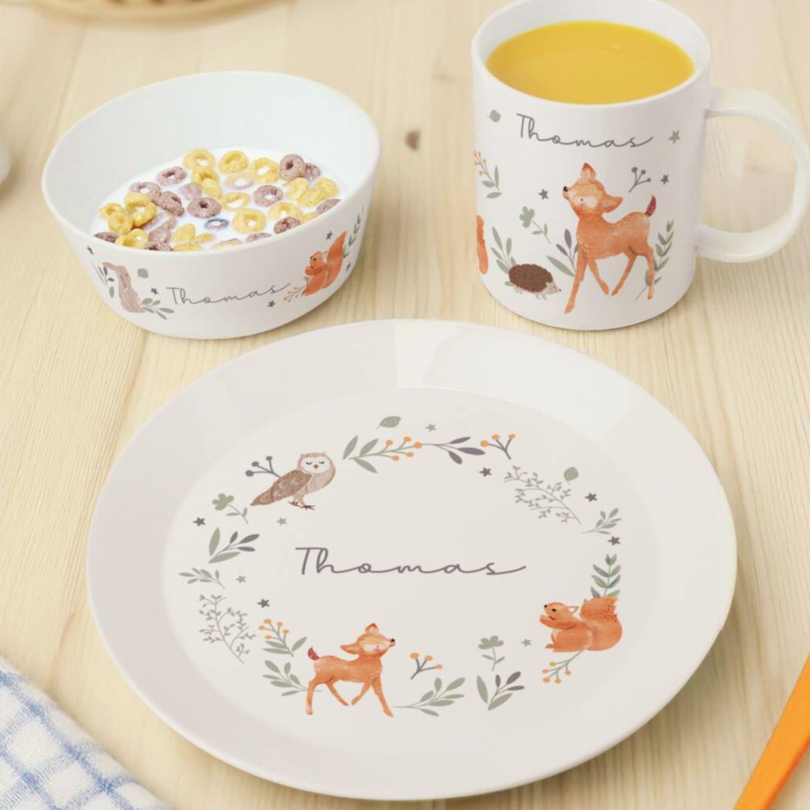 Personalised Woodland Animals Plate