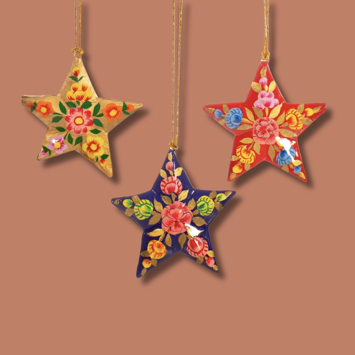 Kashmiri Floral Star Christmas Bauble