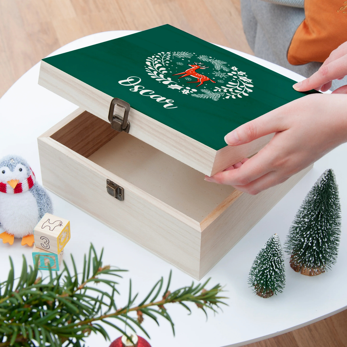 Personalised Woodland Deer Christmas Eve Box
