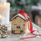 Personalised Garden Shed Glass Christmas Bauble