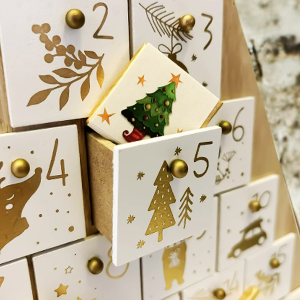 Personalised Wooden Christmas Tree Advent Calendar