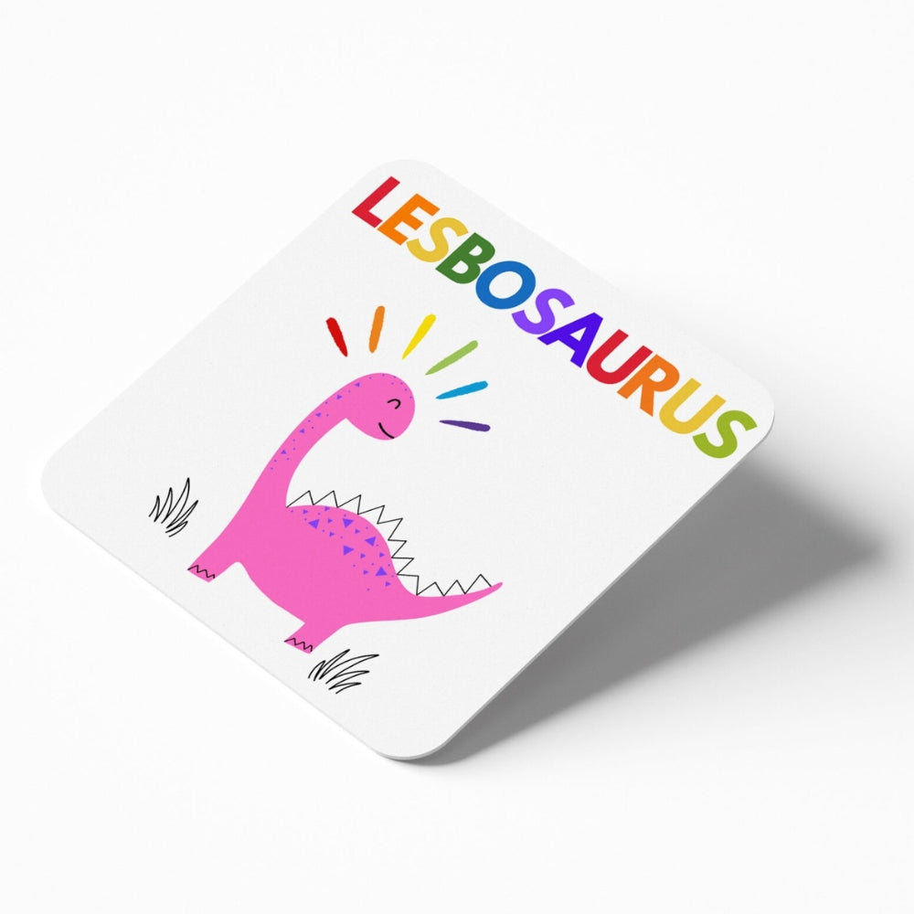 Lesbosaurus Pride Mug Rainbow Dinosaur