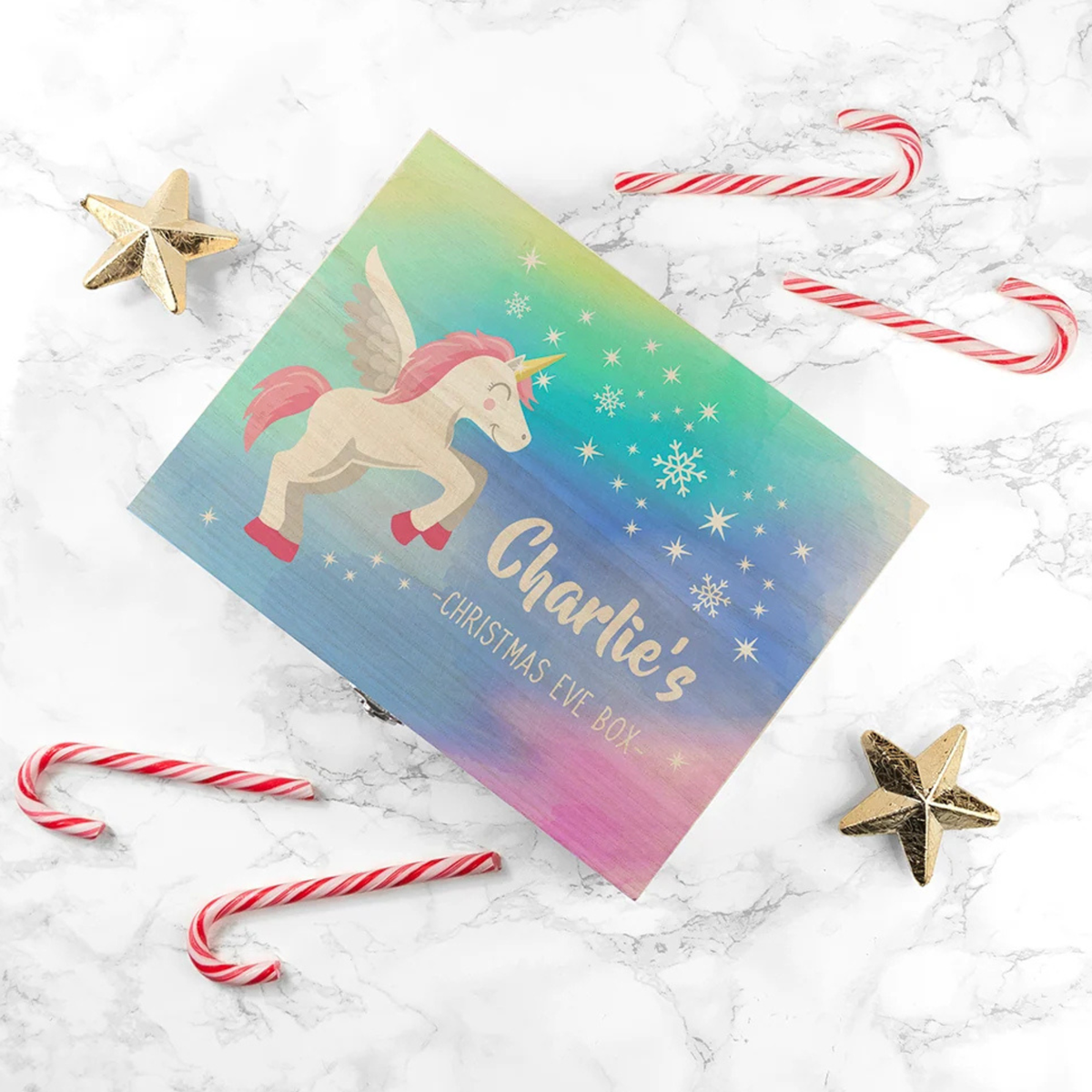 Personalised Baby Unicorn Christmas Eve Box