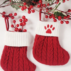 Mini Knitted Green Letter Christmas Stocking