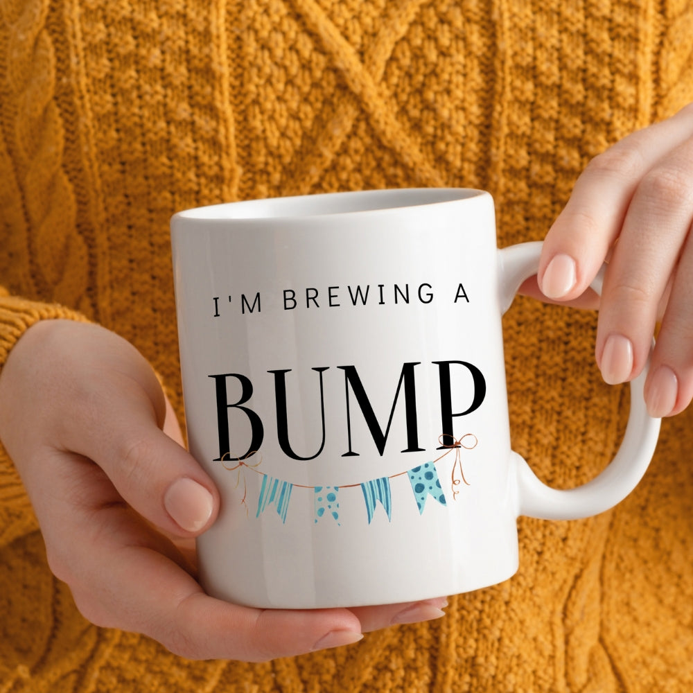 Brewing A Bump Mug Set Personalised New Parents Gift