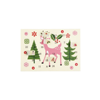 Mini retro Christmas Advent card with a 1950s-inspired festive design