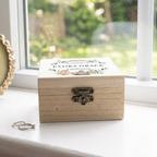 Personalised Christening Keepsake Wooden Jewellery Box
