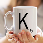 Personalised Scrabble Letter Initial Mug