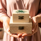 Personalised Birth Stone Wooden Jewellery Box