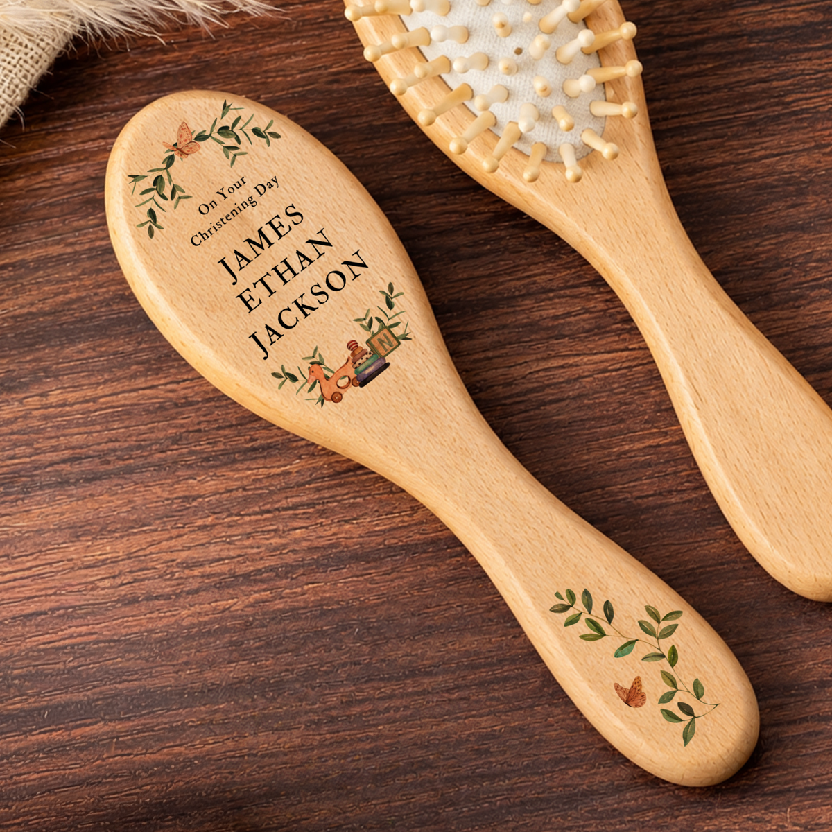 Personalised Christening Keepsake Baby Hairbrush