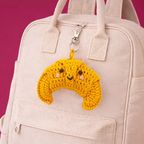 Mini Croissant DIY Crochet Bag Charm Kit