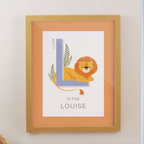 Personalised Animal Alphabet Print With Frame