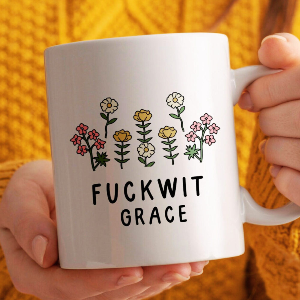 Funny Floral Fuckwit Ceramic Mug