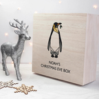 Personalised Geometric Penguin Christmas Eve Box