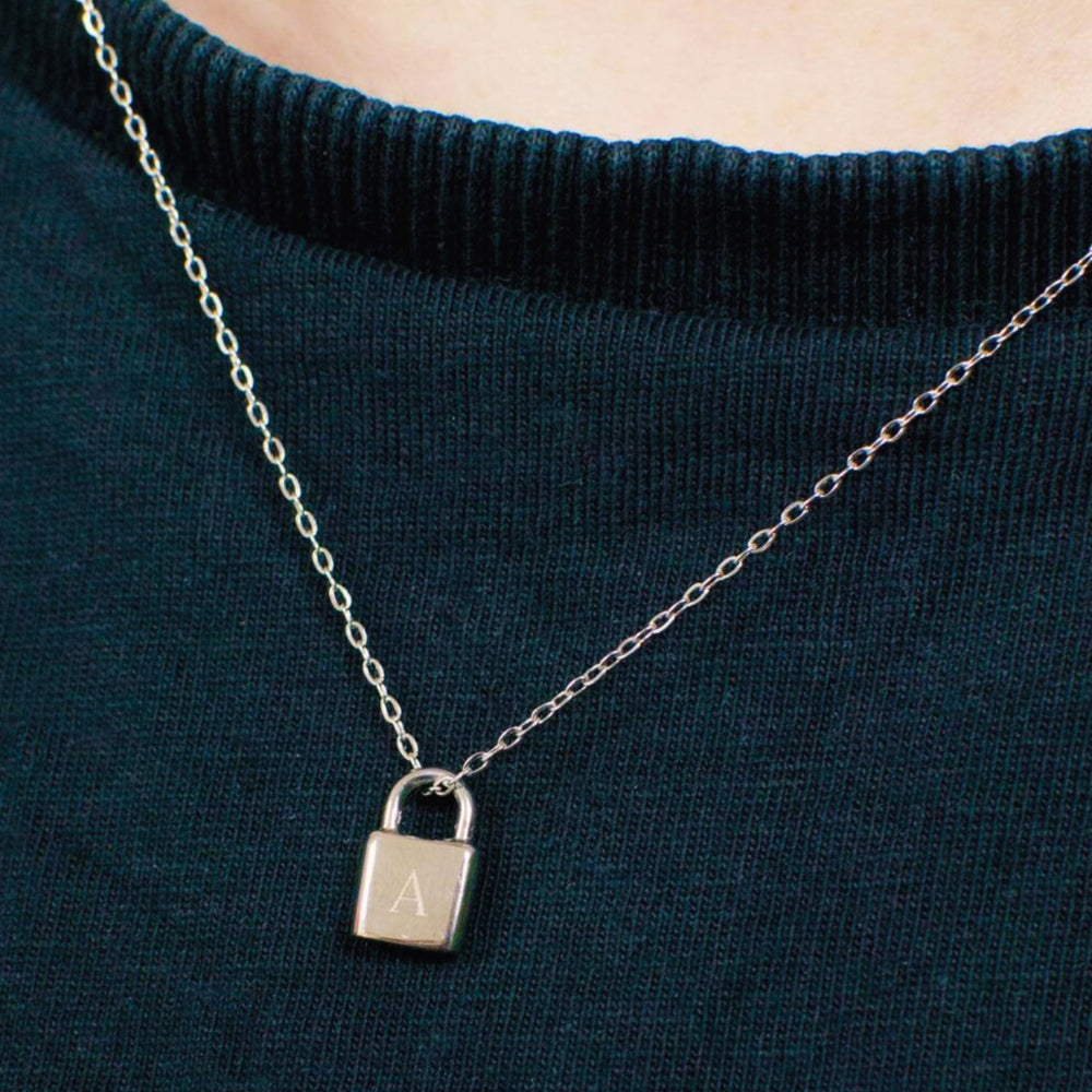 Personalised Mini Padlock Necklace