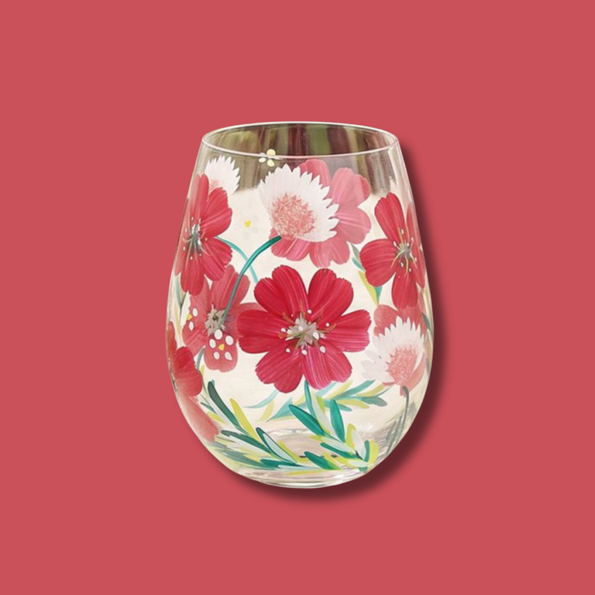 Poppies Stemless Glass