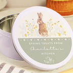Personalised Spring Bunny Cake Tin