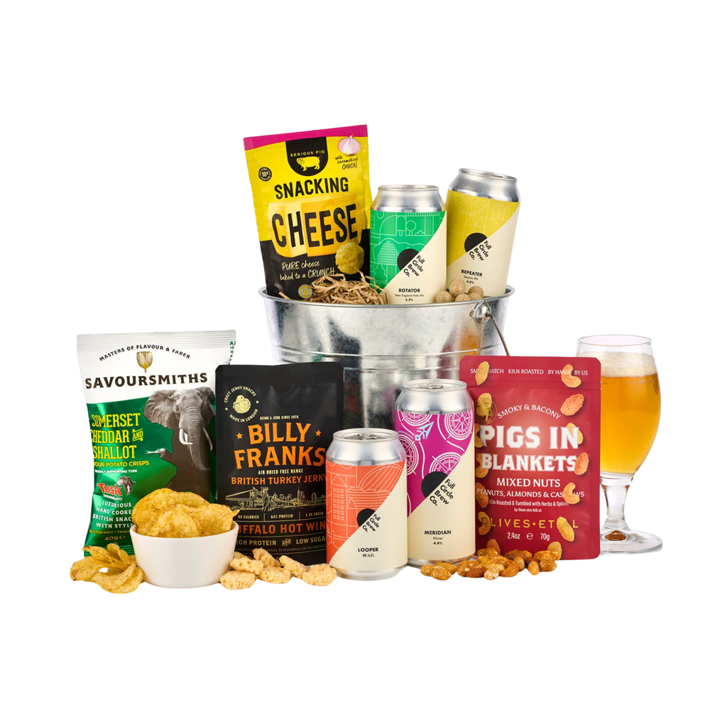 Bucket Of Beer Hamper Craft Beer Crisps & Snacks Gift Set