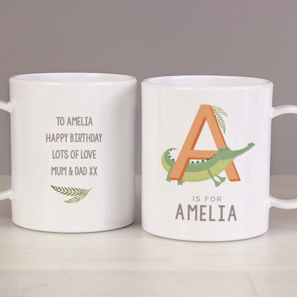 Personalised Animal Alphabet Melamine Mug