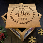 Personalised My First Christmas Memory Box