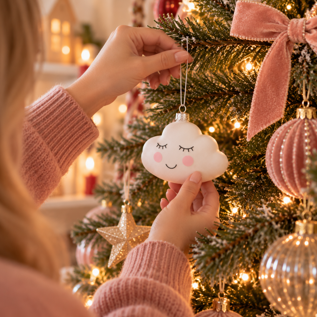 Personalised Sweet Dreams Cloud Christmas Bauble