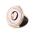 Personalised Floral Initial Rose Gold Compact Mirror