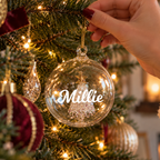 Personalised Glass Christmas Tree Bauble