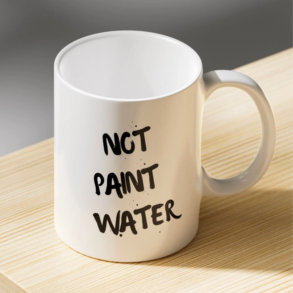 Paint Water / Not Paint Water Artist Mug Set