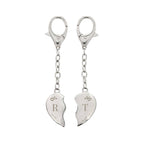 Personalised Foliage Two Hearts Keyring