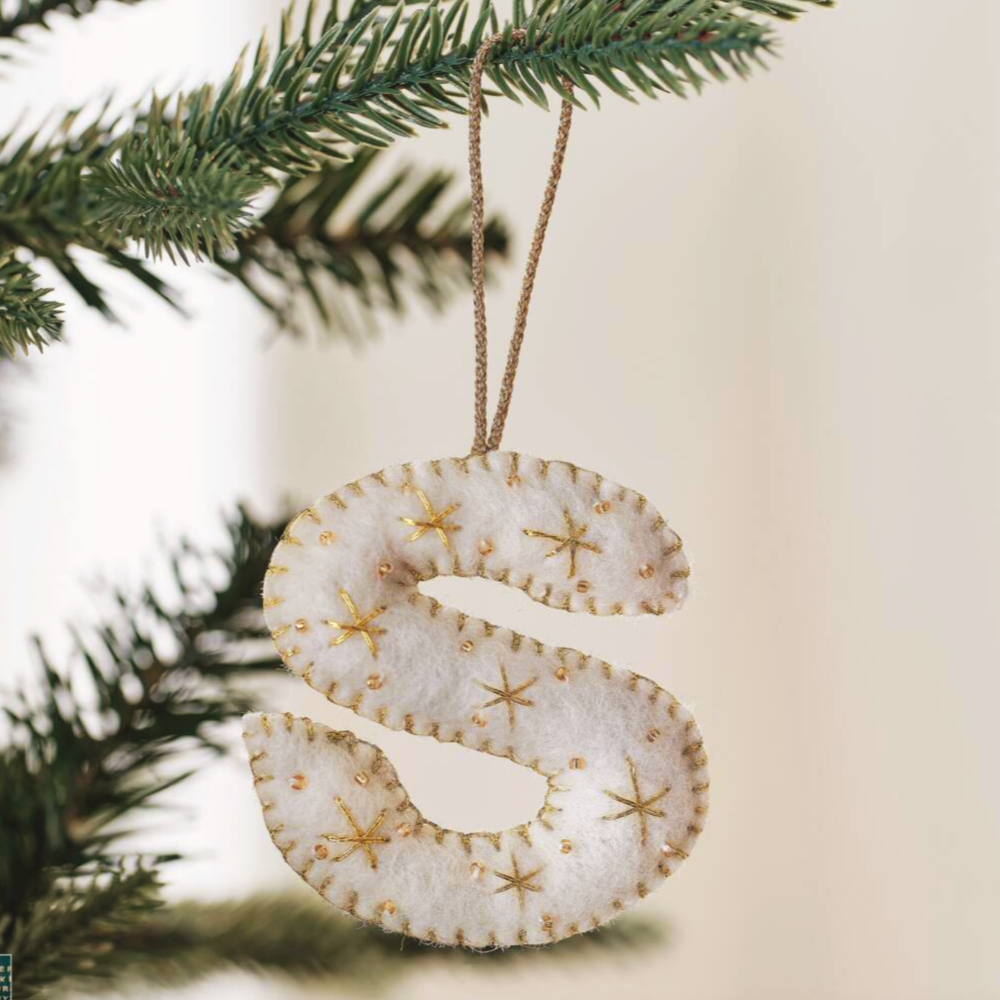 Alphabet Embroidered Felt Decoration