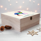 Personalised Geometric Reindeer Christmas Eve Box