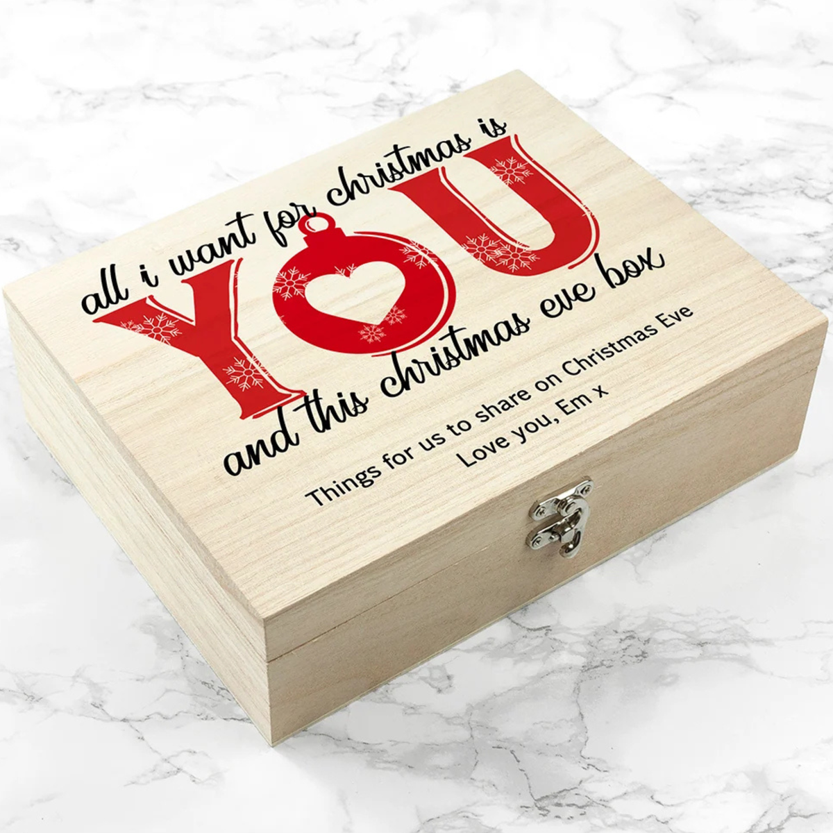 Personalised Romantic Couples Christmas Eve Box
