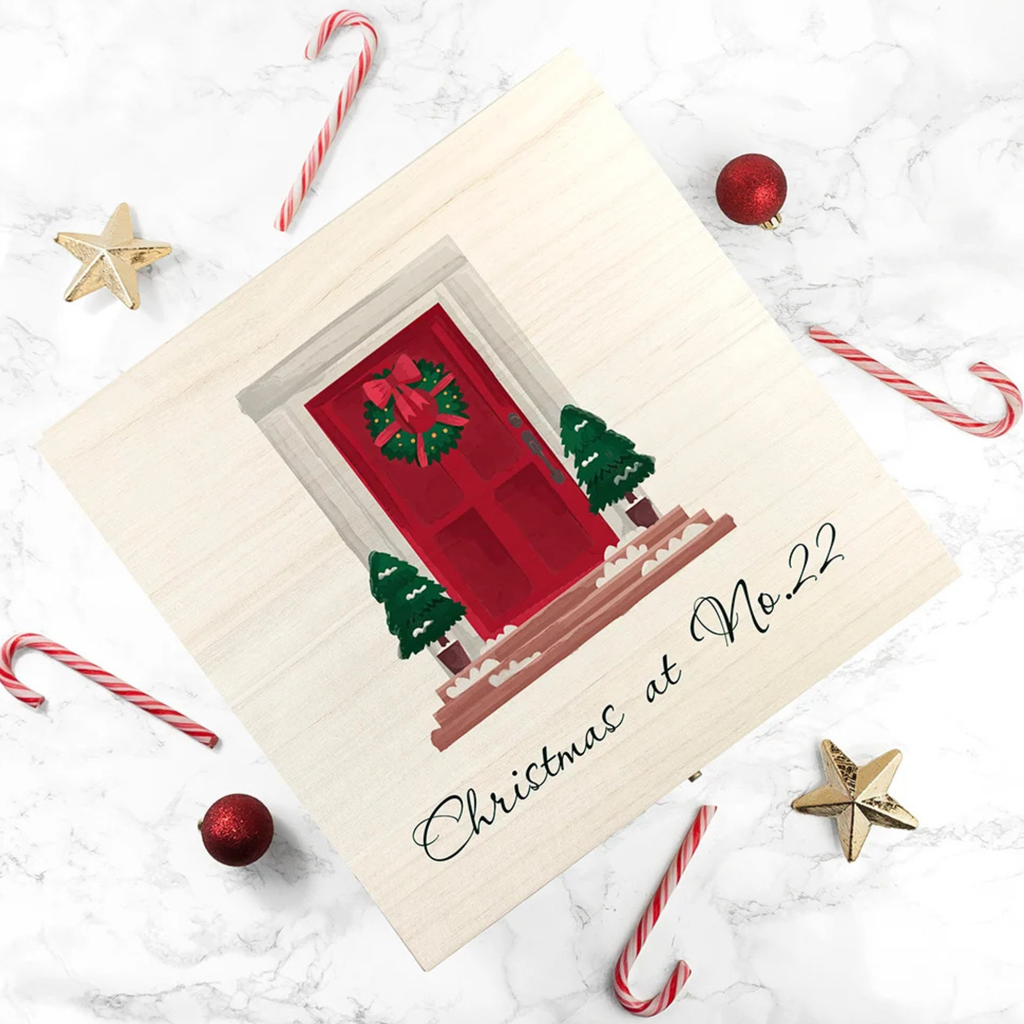 Personalised Festive Door Christmas Box