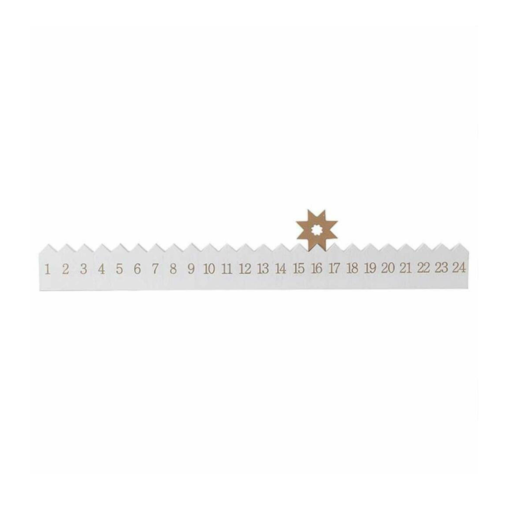 Personalised Wooden Christmas Countdown Advent Calendar With Gold Star