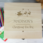 Personalised Large Wooden Christmas Eve Box