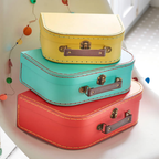 Set of 3 Personalised Retro Suitcases