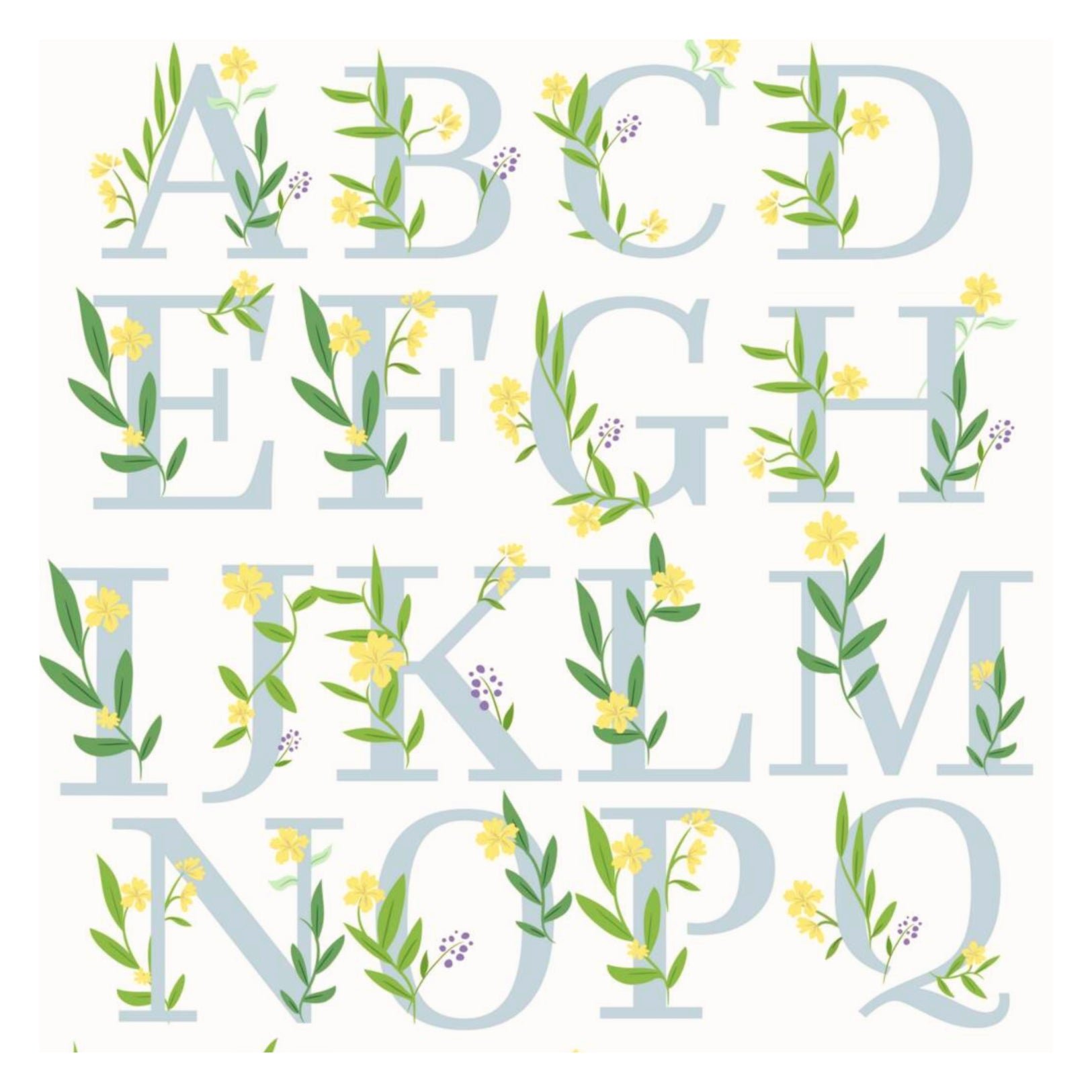 Personalised Floral Initial Mug