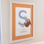 Personalised Animal Alphabet Print With Frame
