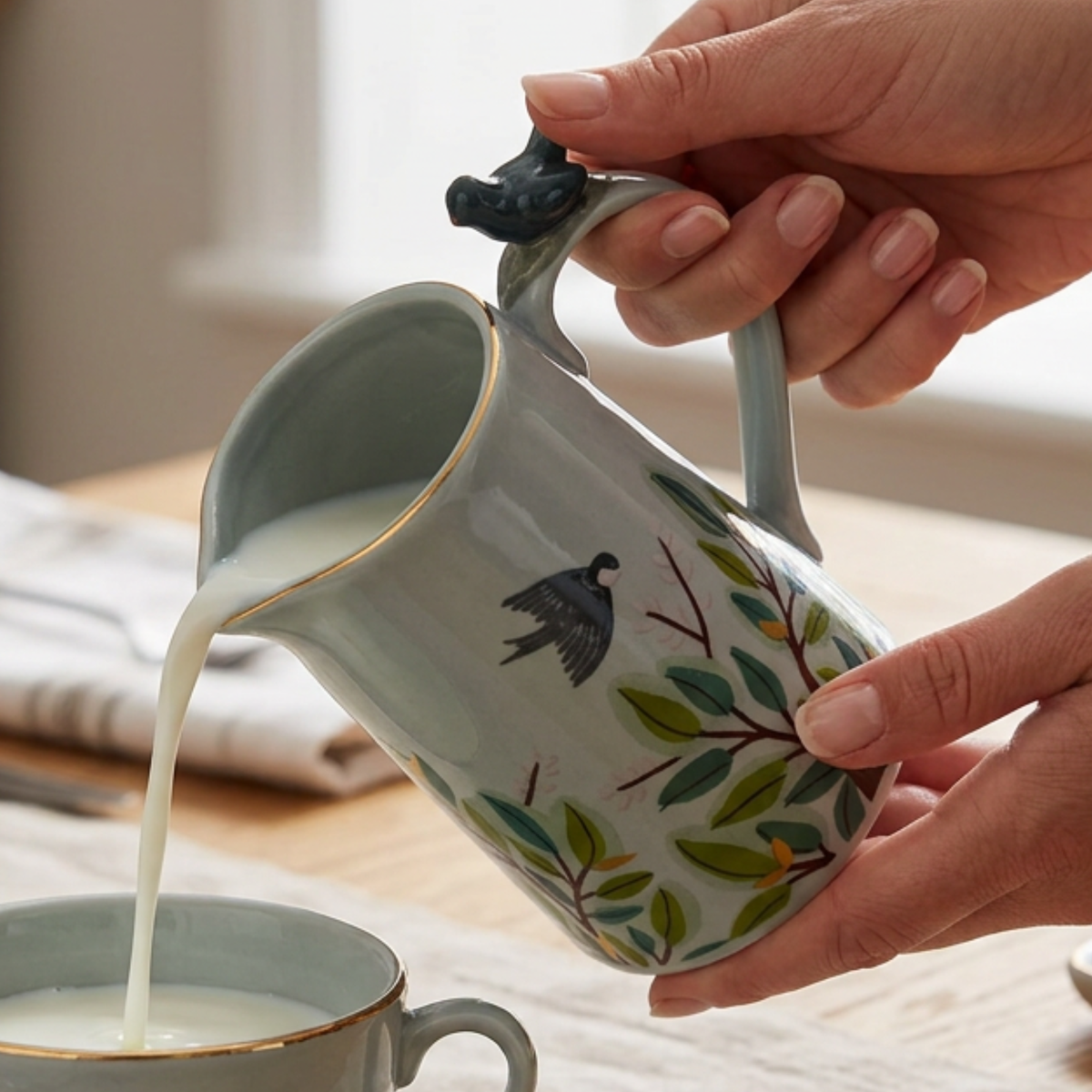 Secret Garden Bird Milk Jug