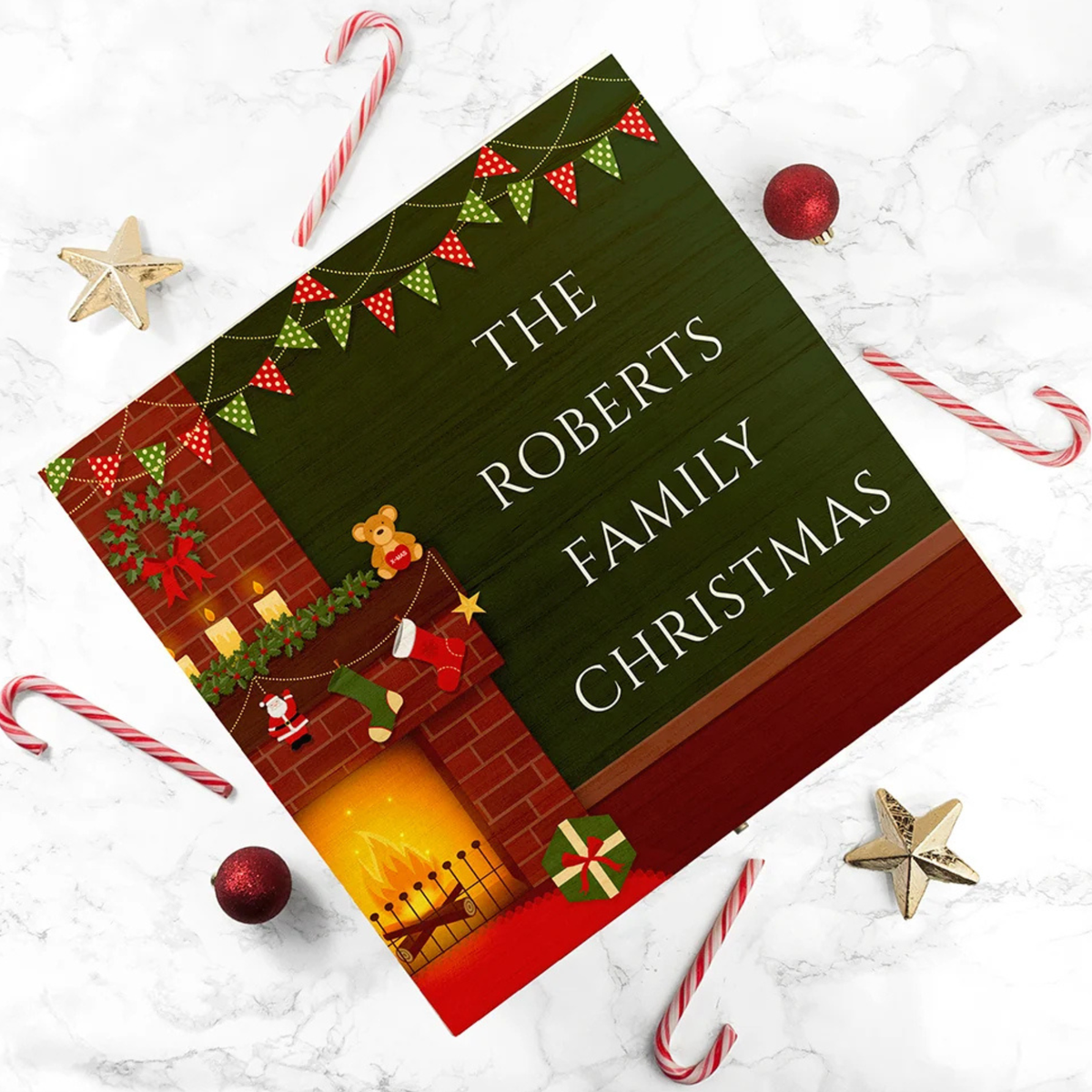 Personalised Fireplace Christmas Eve Box