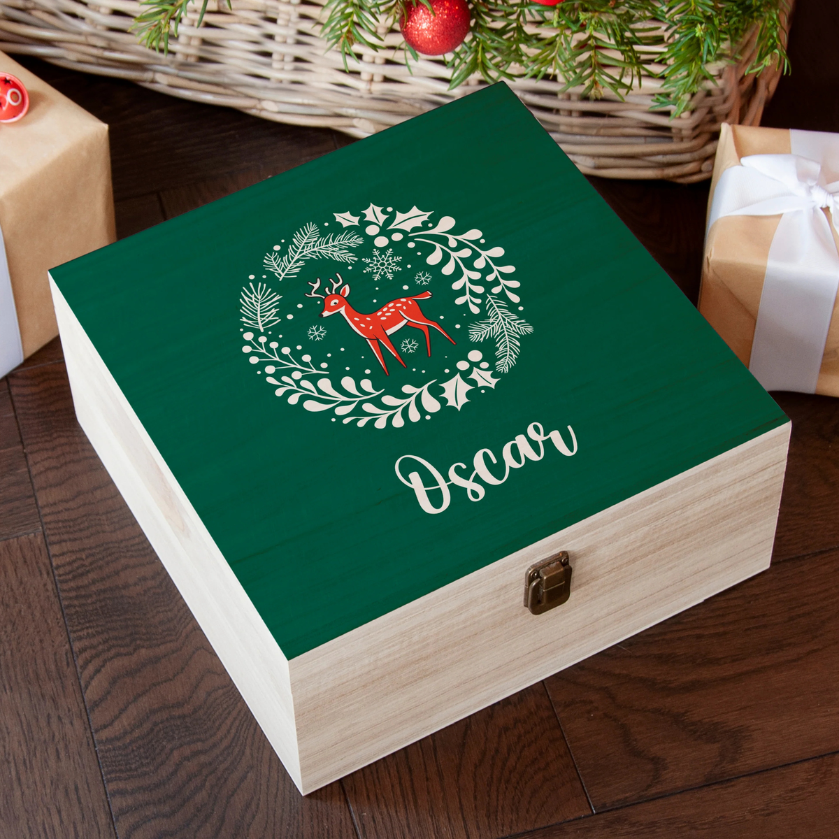 Personalised Woodland Deer Christmas Eve Box