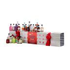 Giant Gin Filled Advent Cracker being opened with a miniature gin during the Christmas countdown