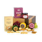 Three Cheese Gift Hamper Luxury Cheddar Biscuits & Chutney Gift Box