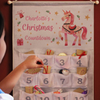Personalised Unicorn Christmas Advent Calendar