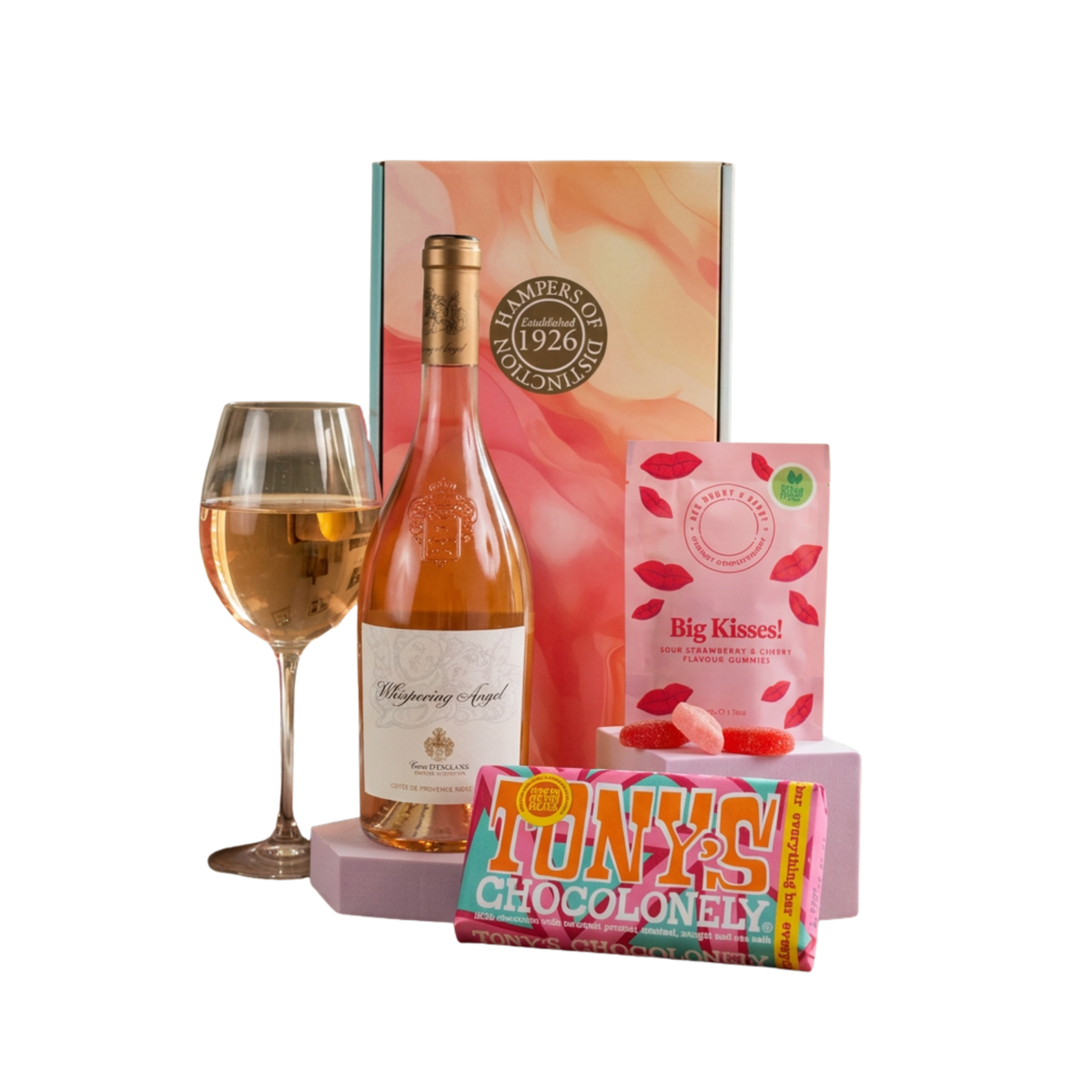 Whispering Angel Rosé Gift Hamper Rosé Wine Chocolate & Sweet Treats