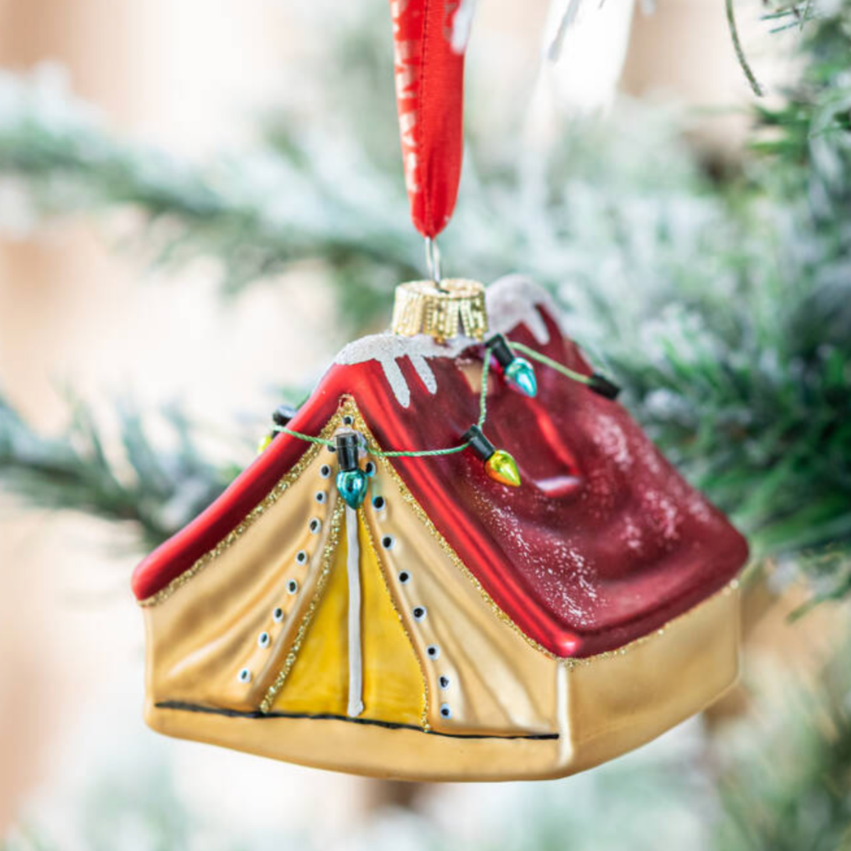 Personalised Tent Christmas Bauble