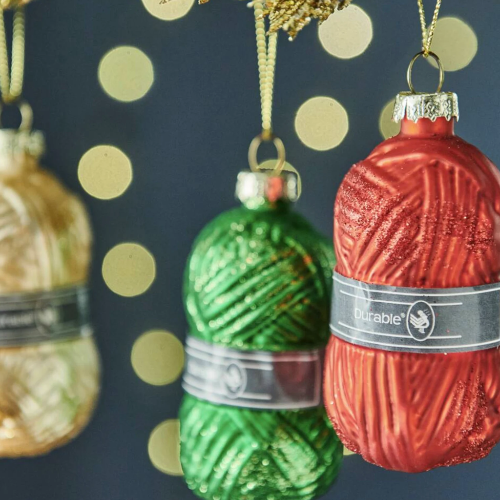 Set of 3 Knitting Wool Baubles
