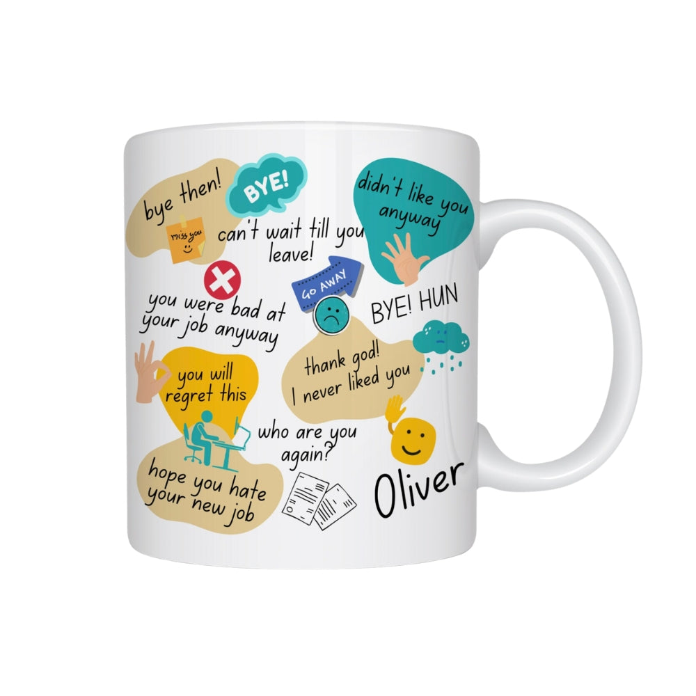 Personalised Leaving Mug Work Gift